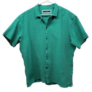 Hammer Made Men's Teal Casual Button Down Shirt